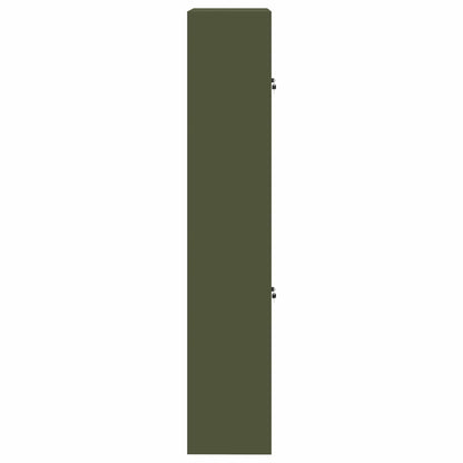 vidaXL Storage Cabinet 2 pcs Olive Green 90 x 40 x 210 cm Steel