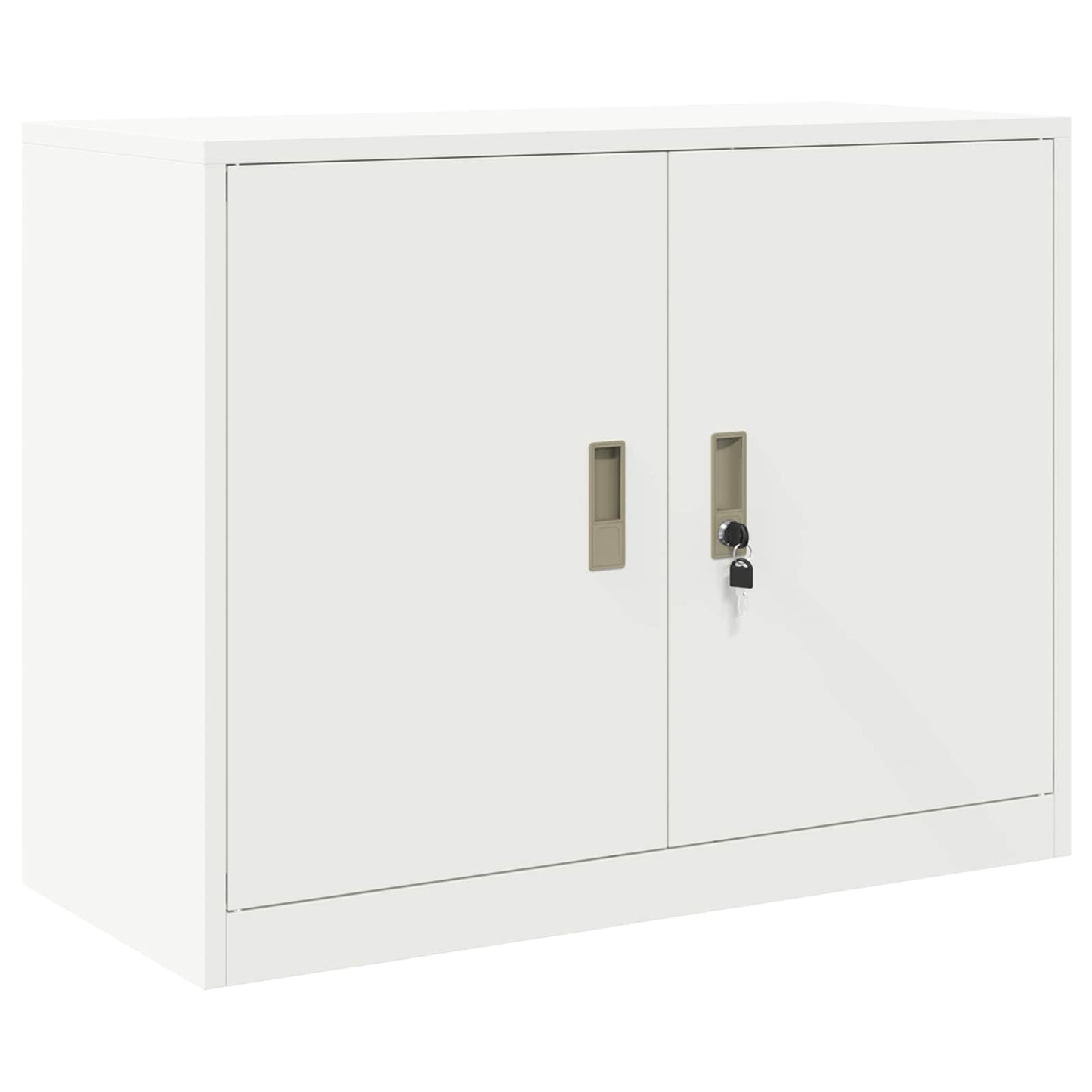vidaXL Storage Cabinet 2 pcs White 90 x 40 x 210 cm Steel Lockable
