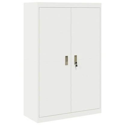 vidaXL Storage Cabinet 2 pcs White 90 x 40 x 210 cm Steel Lockable