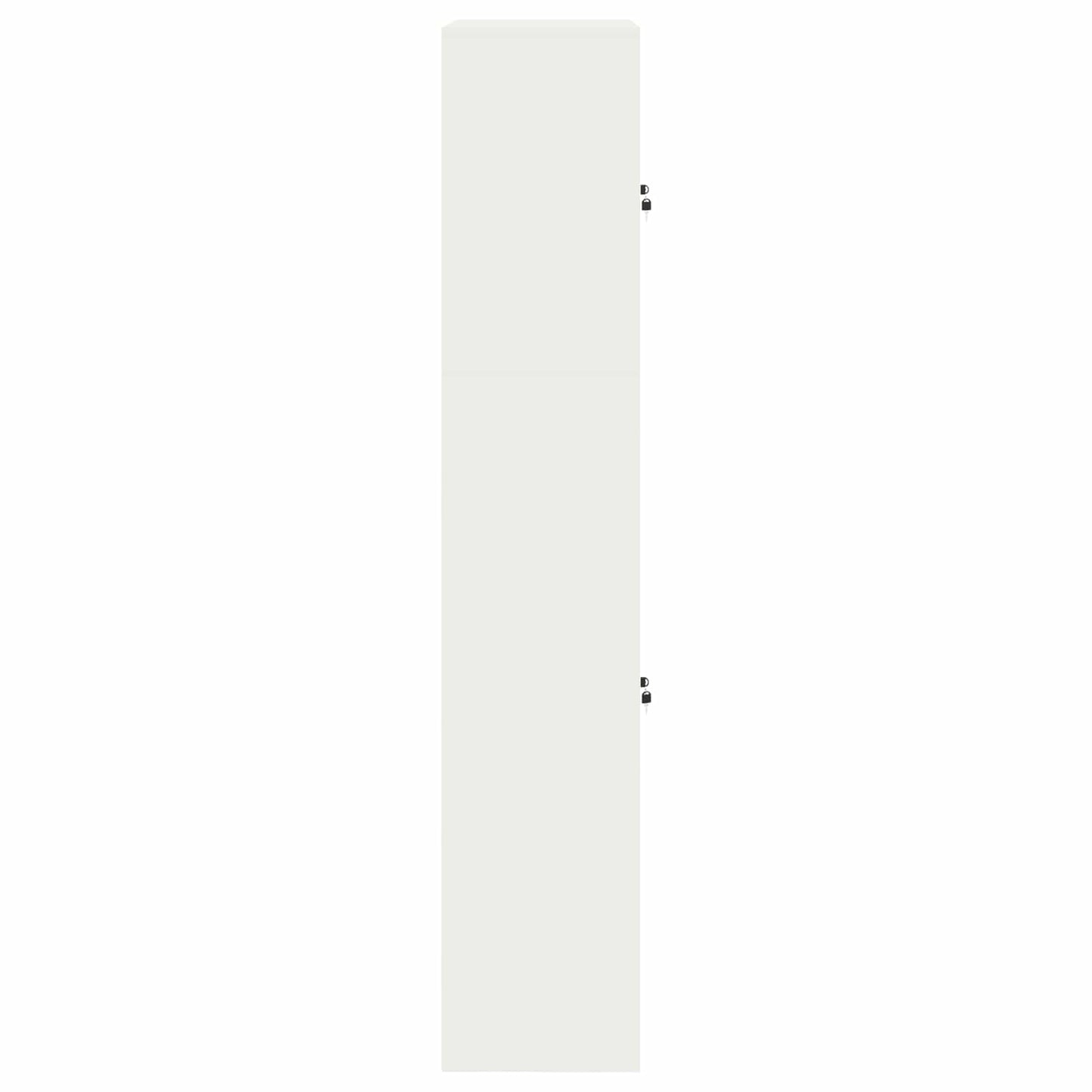 vidaXL Storage Cabinet 2 pcs White 90 x 40 x 210 cm Steel Lockable