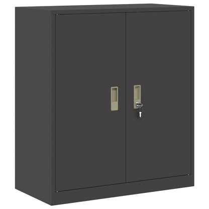 vidaXL Storage Cabinet 2 pcs Black 80 x 40 x 160 cm Steel Lockable