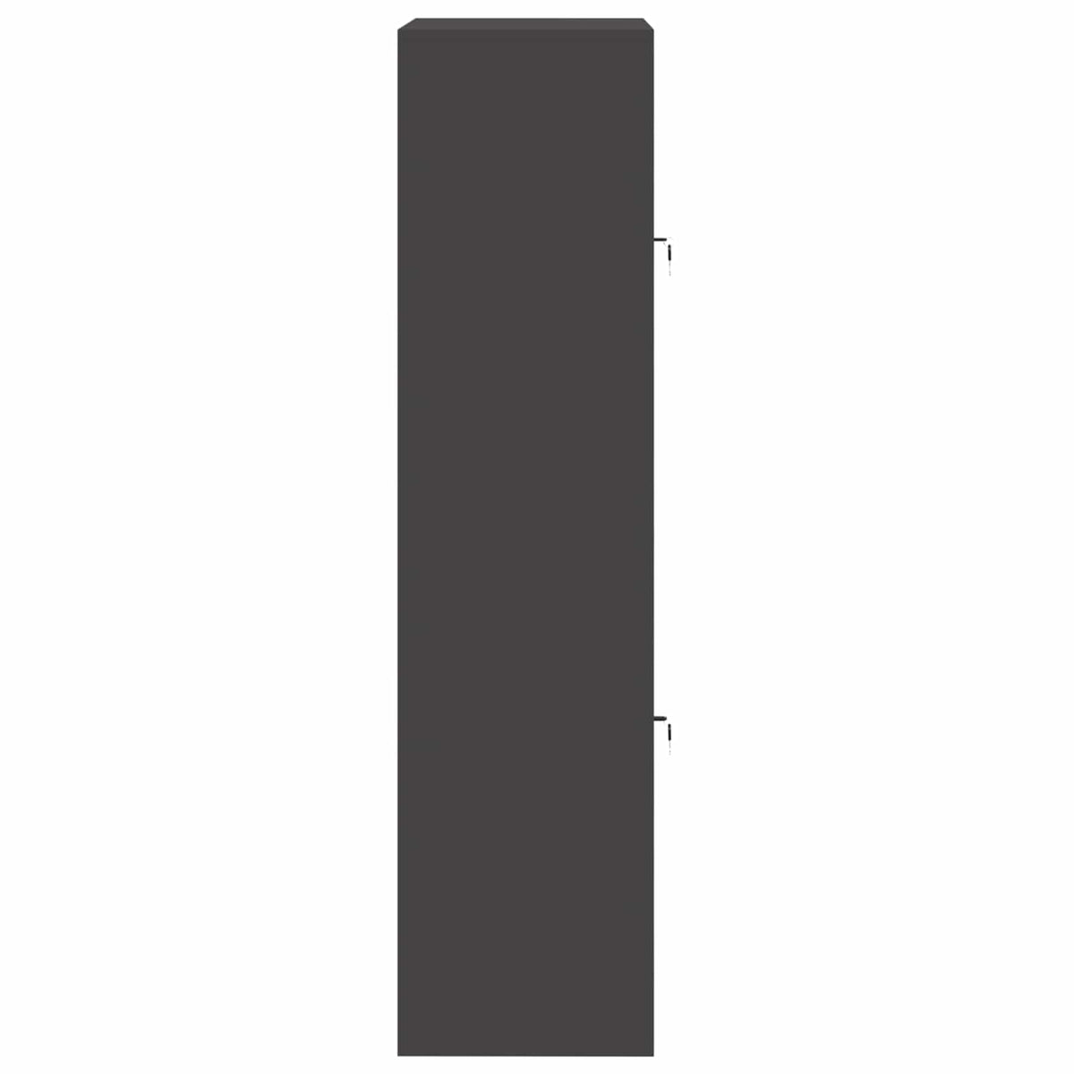 vidaXL Storage Cabinet 2 pcs Black 80 x 40 x 160 cm Steel Lockable