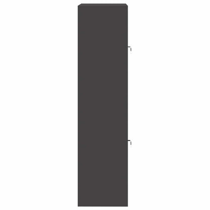 vidaXL Storage Cabinet 2 pcs Black 80 x 40 x 160 cm Steel Lockable