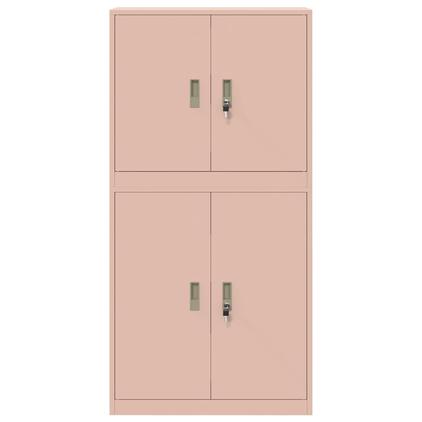 vidaXL Storage Cabinet 2 pcs Pink 80 x 40 x 160 cm Steel Lockable