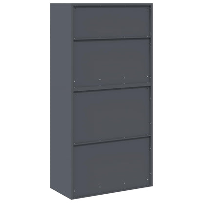 vidaXL Storage Cabinet 2 pcs Anthracite 80 x 40 x 160 cm Steel