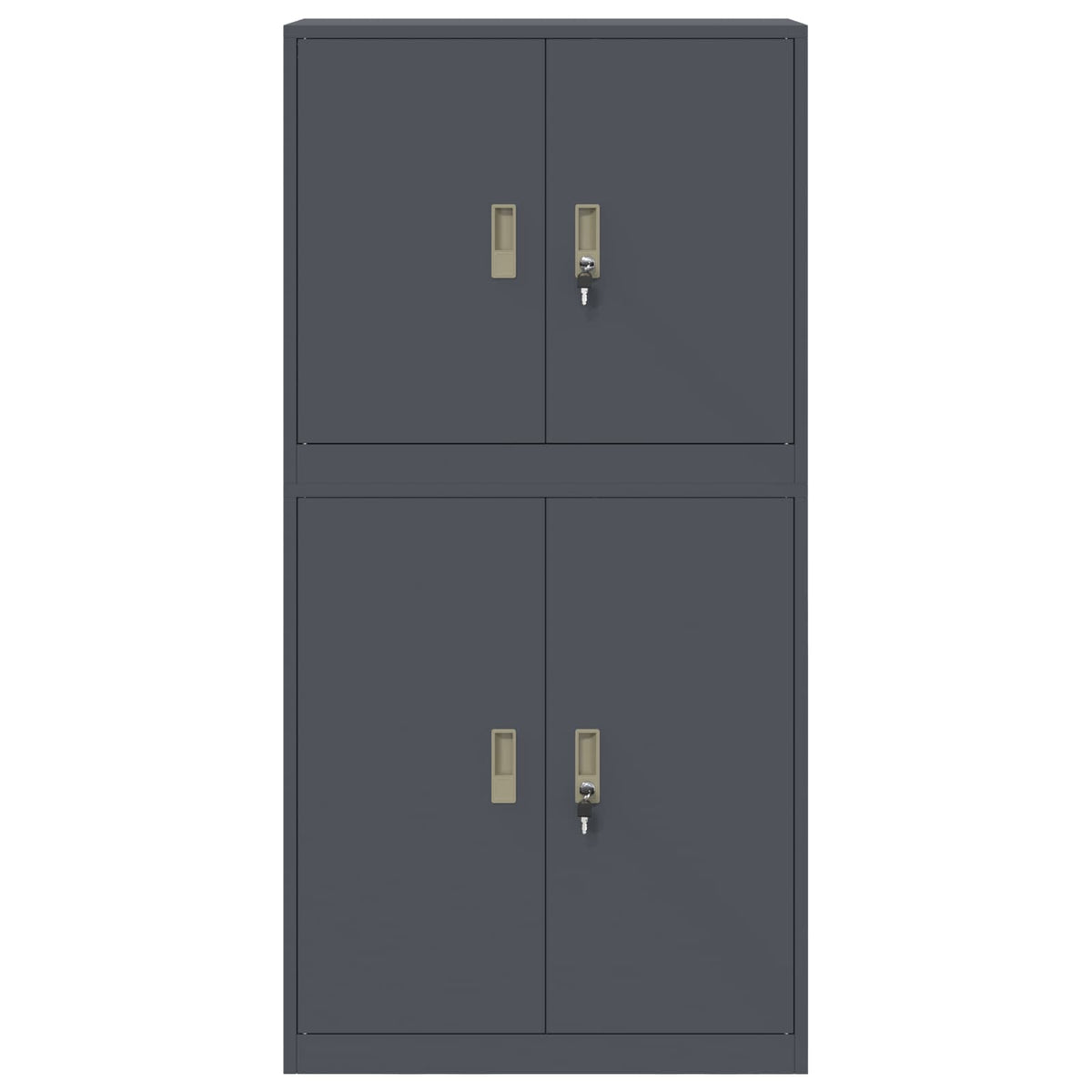 vidaXL Storage Cabinet 2 pcs Anthracite 80 x 40 x 160 cm Steel