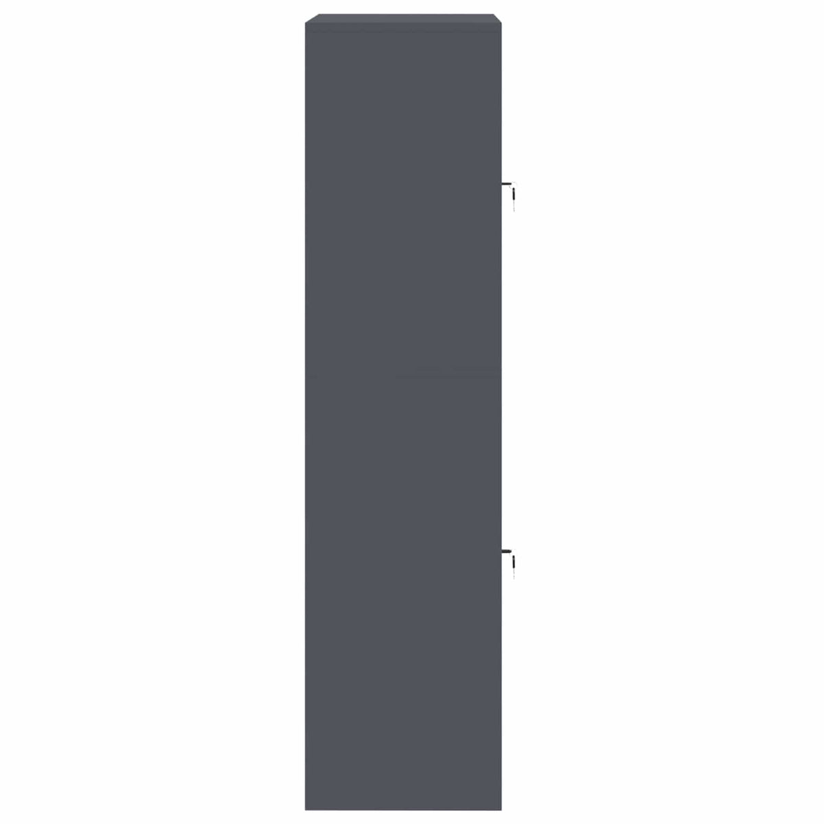 vidaXL Storage Cabinet 2 pcs Anthracite 80 x 40 x 160 cm Steel