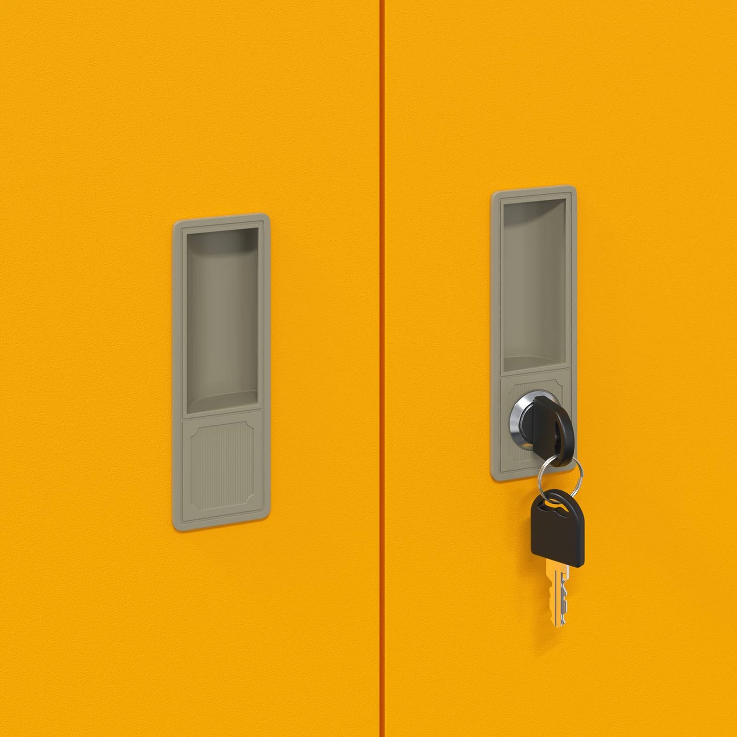 vidaXL Storage Cabinet 2 pcs Mustard Yellow 80 x 40 x 160 cm Steel