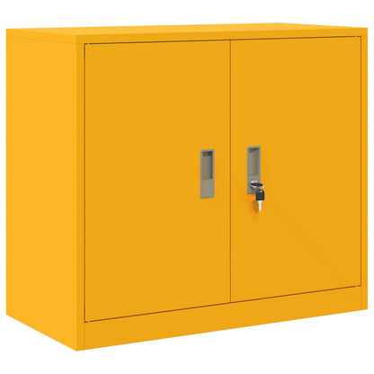 vidaXL Storage Cabinet 2 pcs Mustard Yellow 80 x 40 x 160 cm Steel