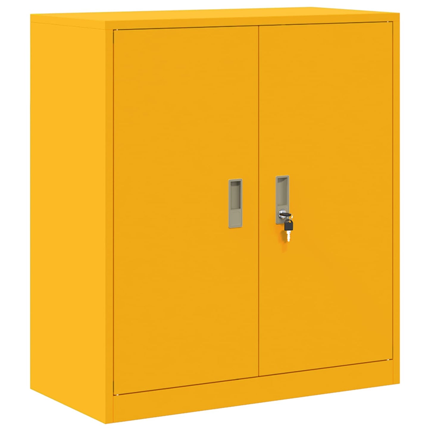 vidaXL Storage Cabinet 2 pcs Mustard Yellow 80 x 40 x 160 cm Steel