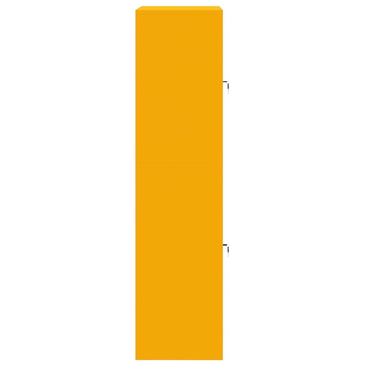 vidaXL Storage Cabinet 2 pcs Mustard Yellow 80 x 40 x 160 cm Steel