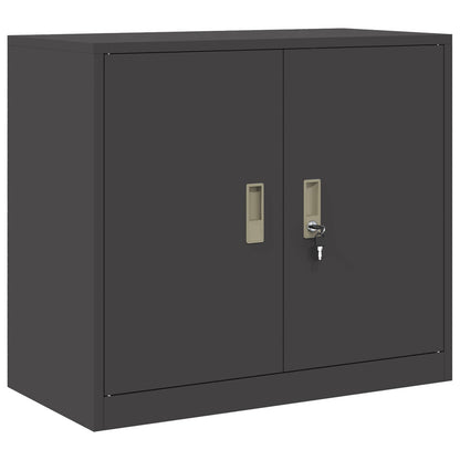 vidaXL Storage Cabinet 2 pcs Black 80 x 40 x 175 cm Steel Lockable