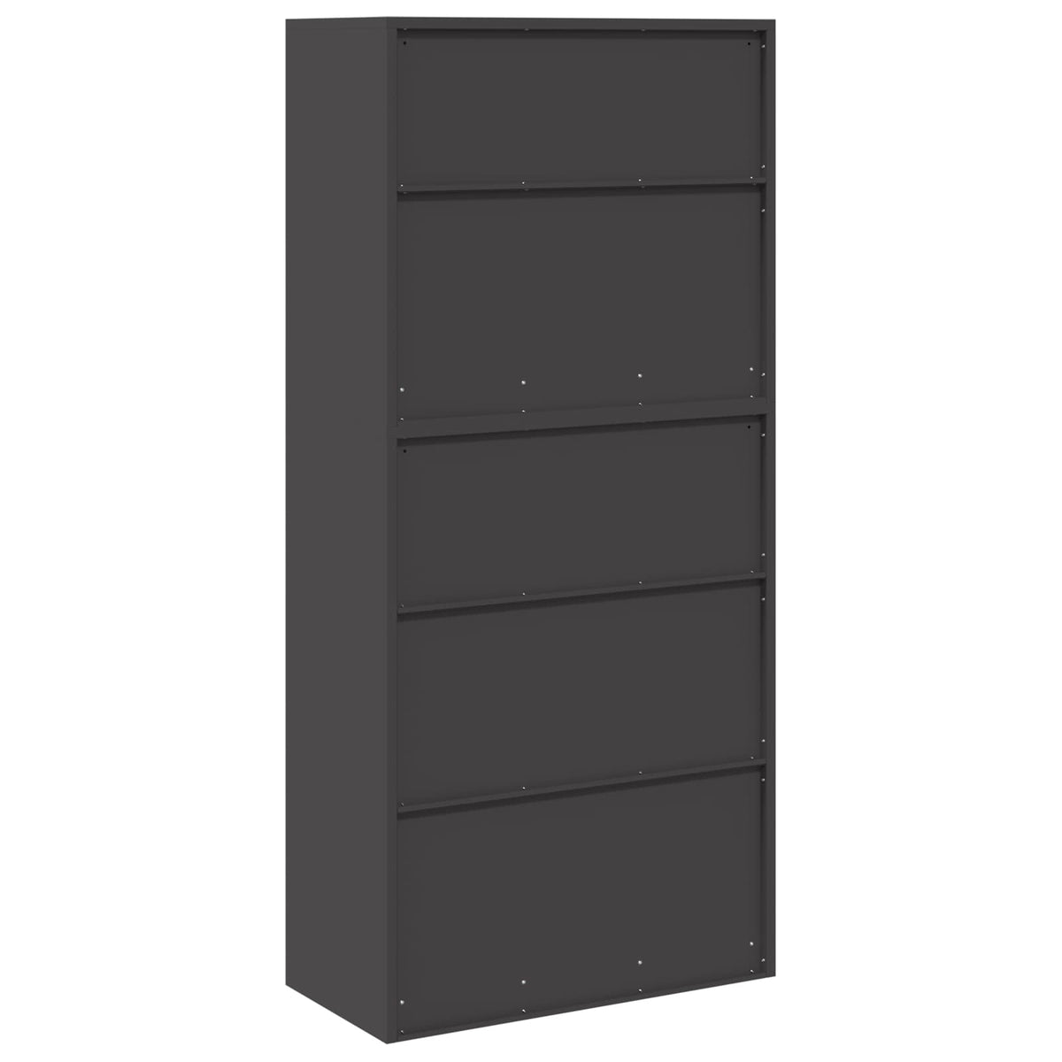 vidaXL Storage Cabinet 2 pcs Black 80 x 40 x 175 cm Steel Lockable
