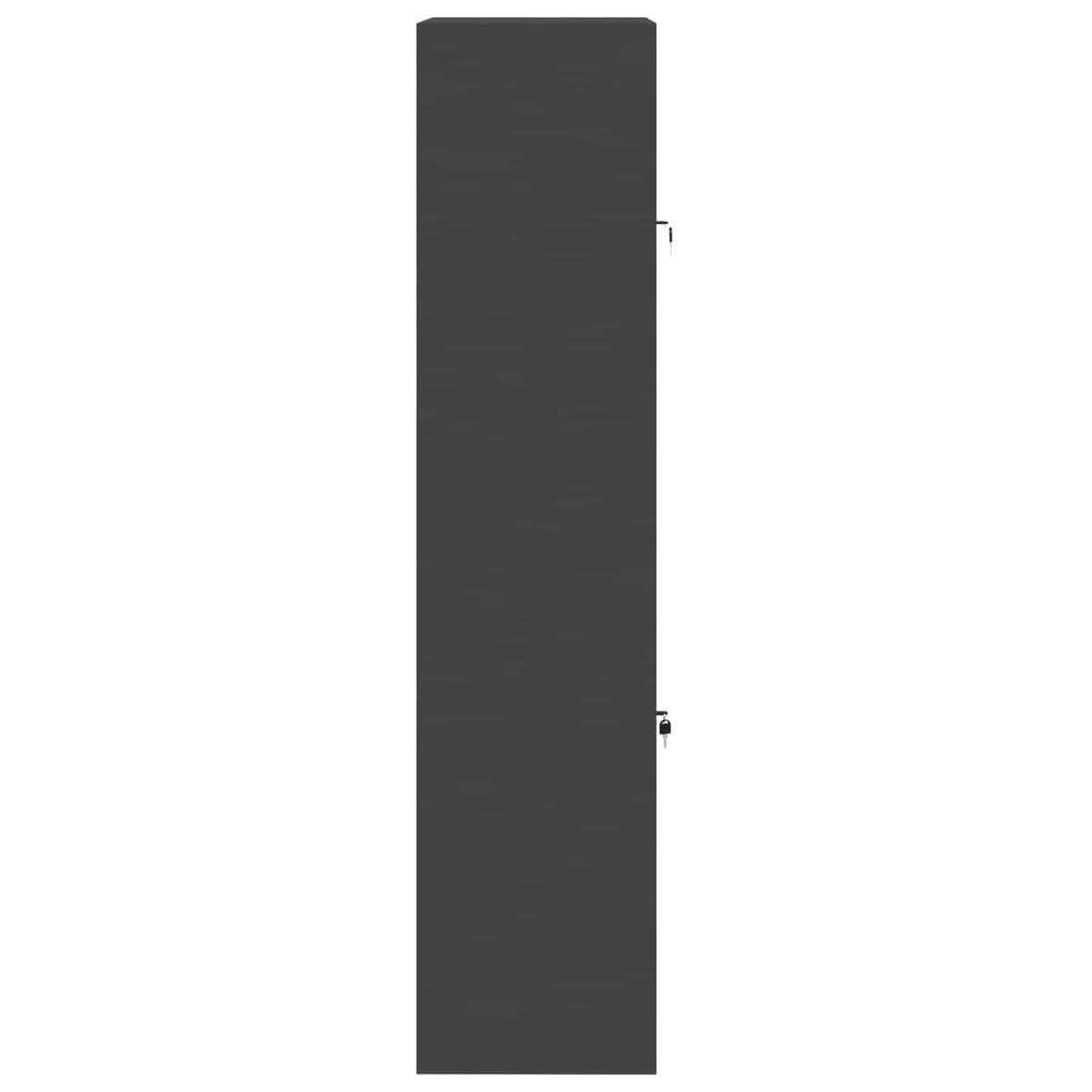 vidaXL Storage Cabinet 2 pcs Black 80 x 40 x 175 cm Steel Lockable