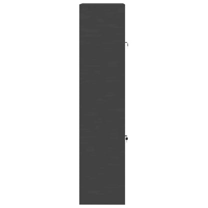 vidaXL Storage Cabinet 2 pcs Black 80 x 40 x 175 cm Steel Lockable