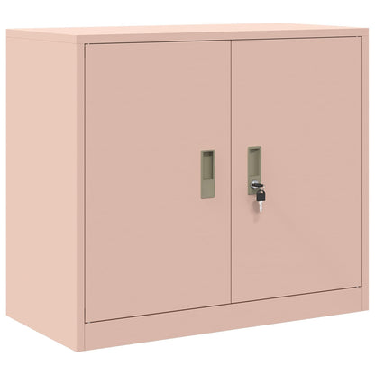 vidaXL Storage Cabinet 2 pcs Pink 80 x 40 x 175 cm Steel Lockable