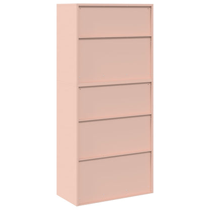 vidaXL Storage Cabinet 2 pcs Pink 80 x 40 x 175 cm Steel Lockable