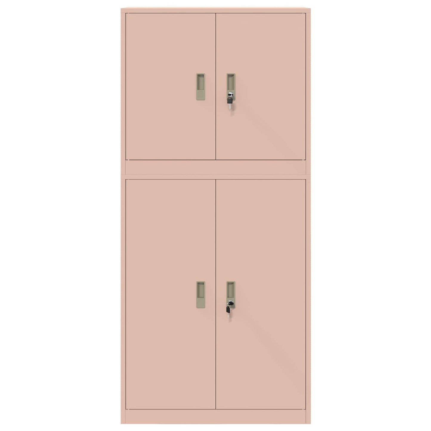 vidaXL Storage Cabinet 2 pcs Pink 80 x 40 x 175 cm Steel Lockable