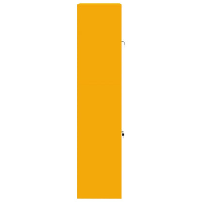 vidaXL Storage Cabinet 2 pcs Mustard Yellow 80 x 40 x 175 cm Steel