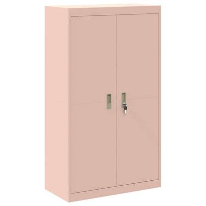 vidaXL Storage Cabinet 2 pcs Pink 80 x 40 x 210 cm Steel Lockable