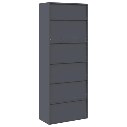 vidaXL Storage Cabinet 2 pcs Anthracite 80 x 40 x 210 cm Steel