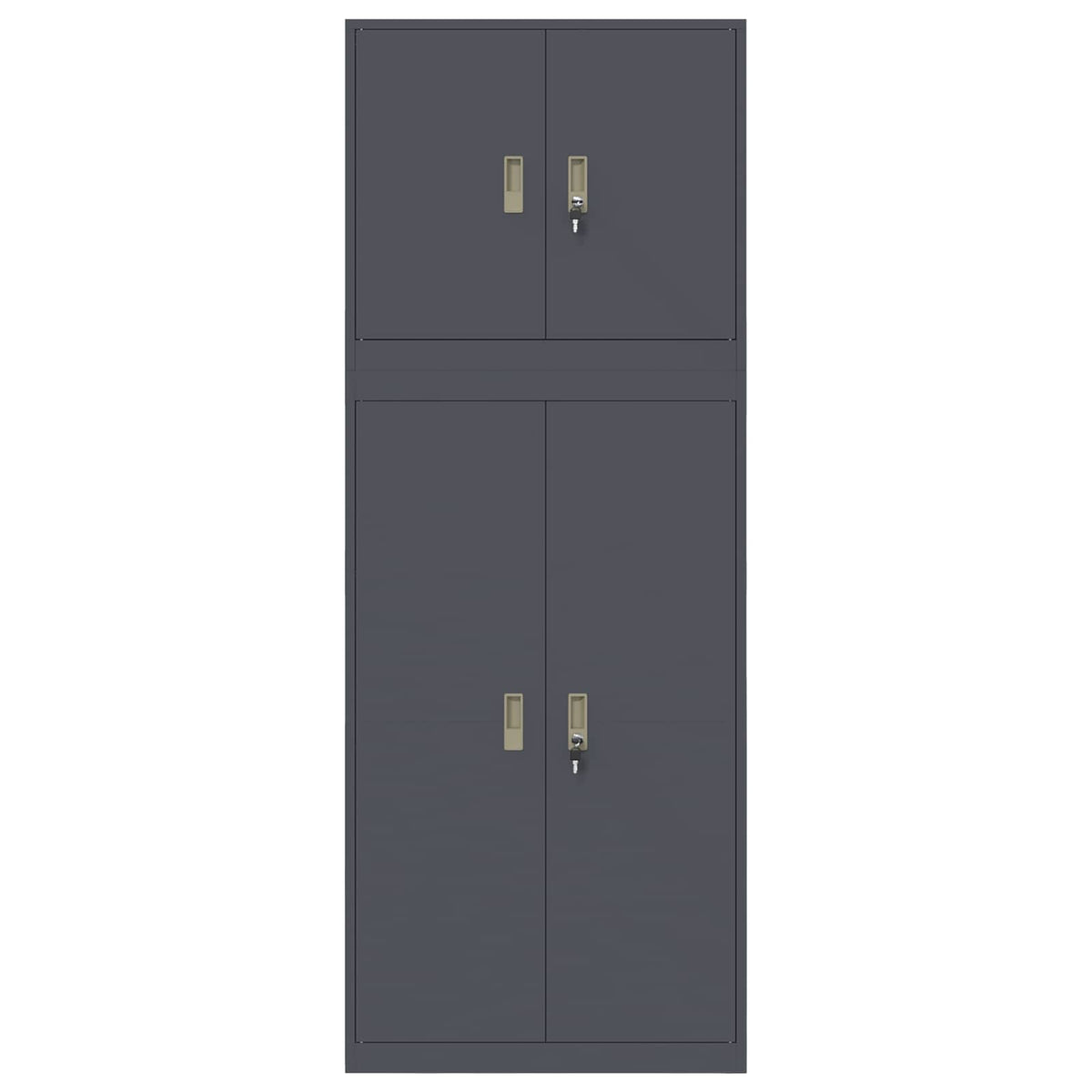 vidaXL Storage Cabinet 2 pcs Anthracite 80 x 40 x 210 cm Steel