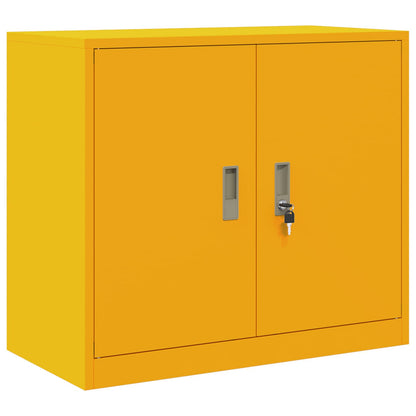 vidaXL Storage Cabinet 2 pcs Mustard Yellow 80 x 40 x 210 cm Steel