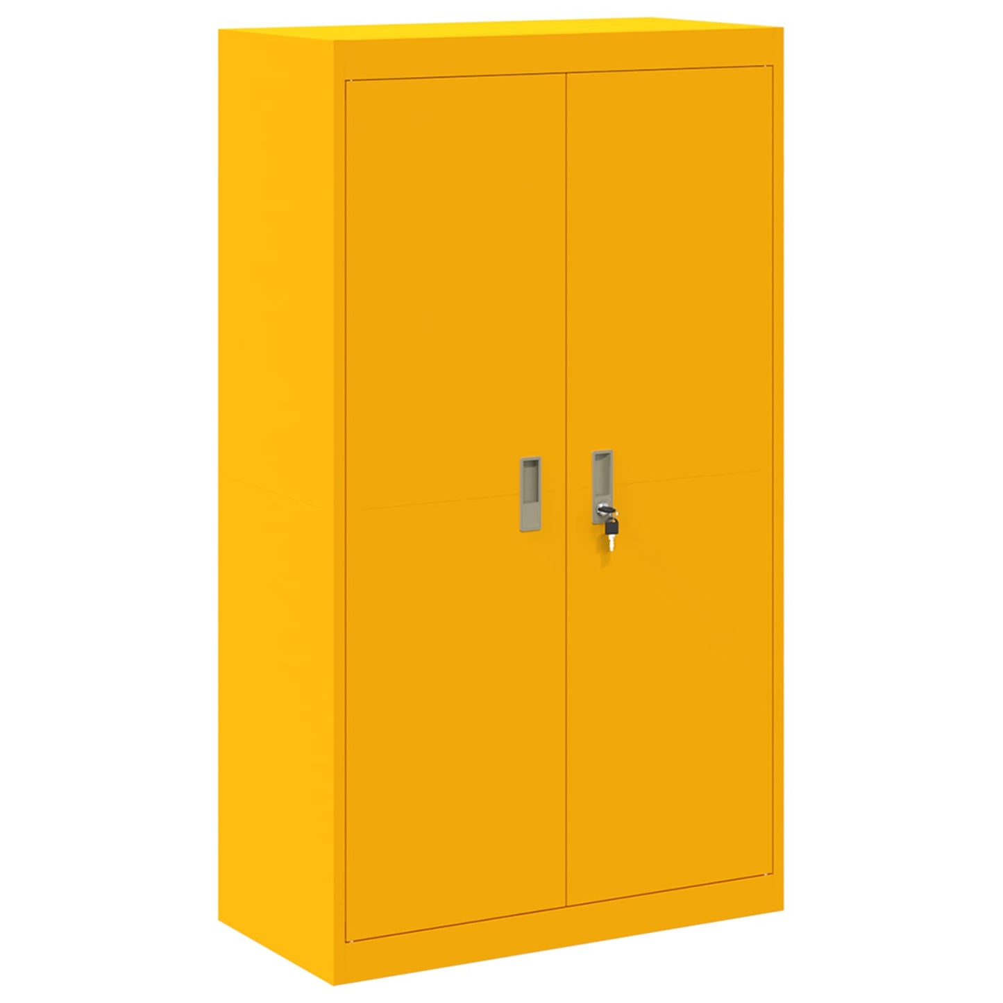 vidaXL Storage Cabinet 2 pcs Mustard Yellow 80 x 40 x 210 cm Steel