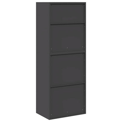 vidaXL Storage Cabinet 2 pcs Black 60 x 40 x 160 cm Steel Lockable