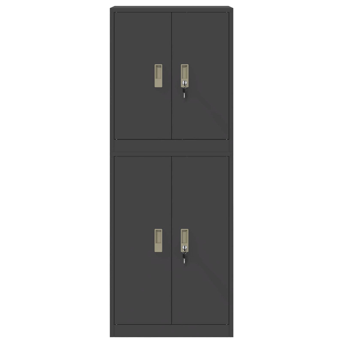 vidaXL Storage Cabinet 2 pcs Black 60 x 40 x 160 cm Steel Lockable