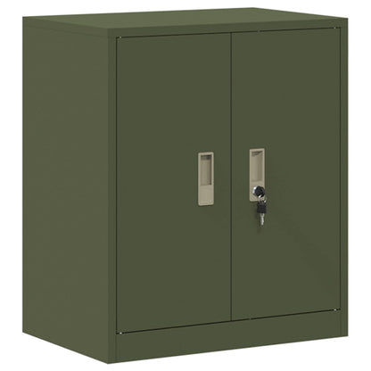 vidaXL Storage Cabinet 2 pcs Olive Green 60 x 40 x 160 cm Steel