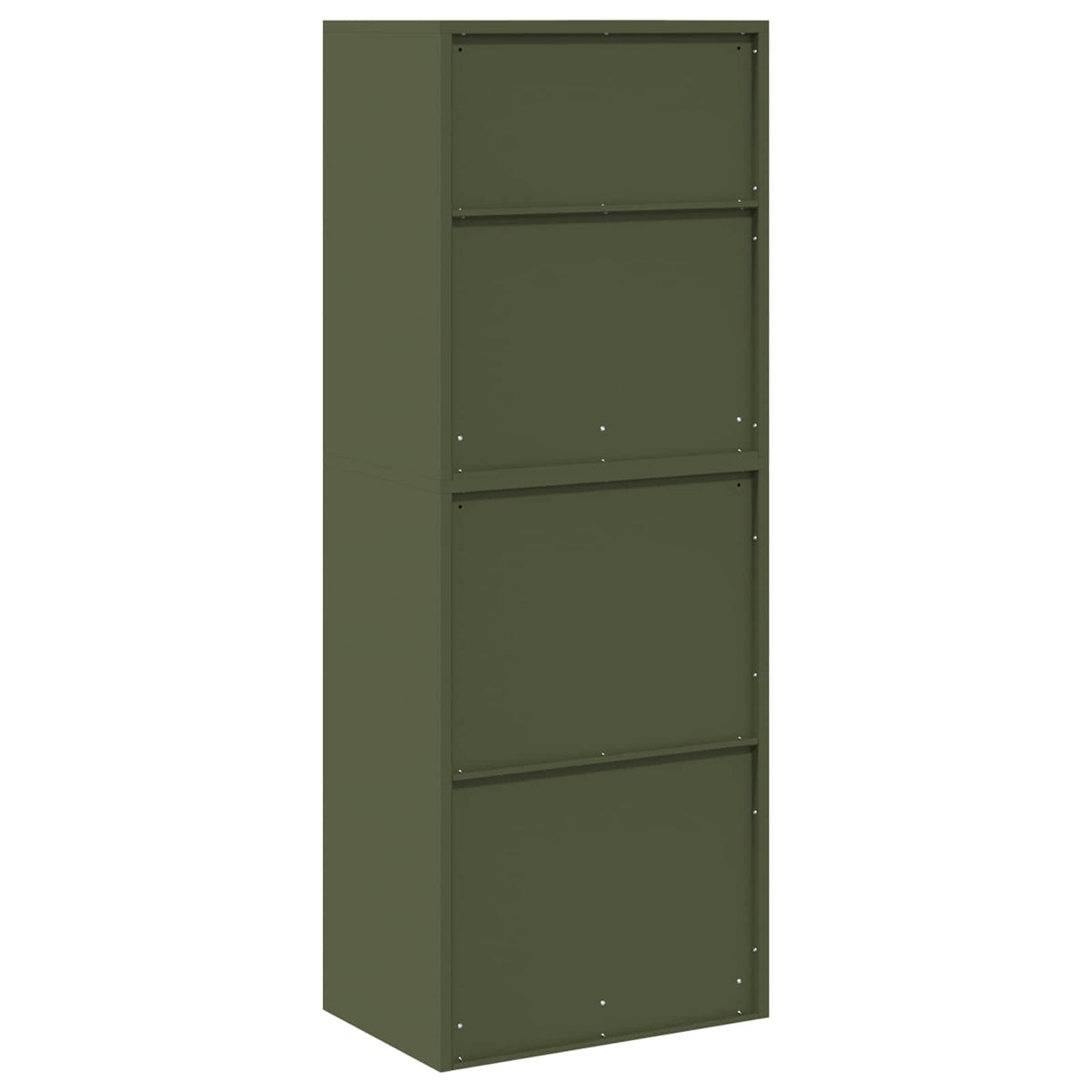 vidaXL Storage Cabinet 2 pcs Olive Green 60 x 40 x 160 cm Steel