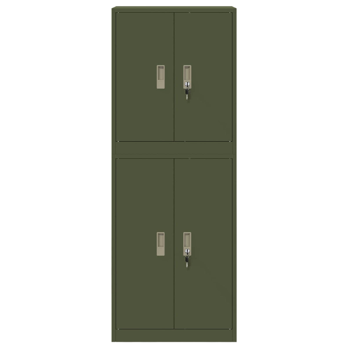 vidaXL Storage Cabinet 2 pcs Olive Green 60 x 40 x 160 cm Steel