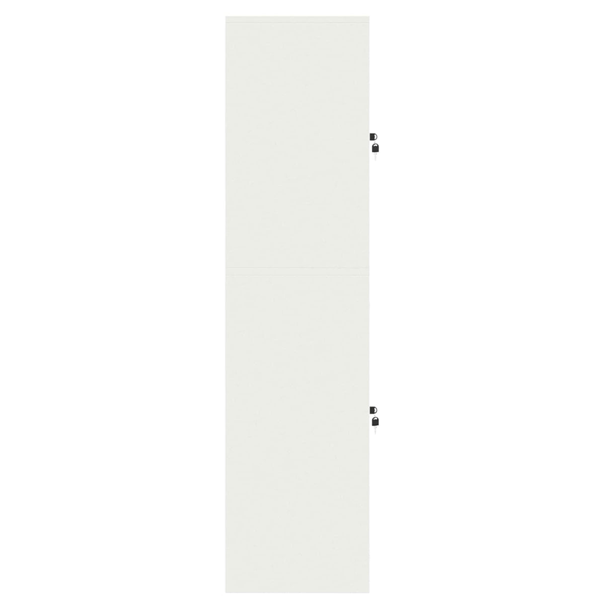 vidaXL Storage Cabinet 2 pcs White 60 x 40 x 160 cm Steel Lockable