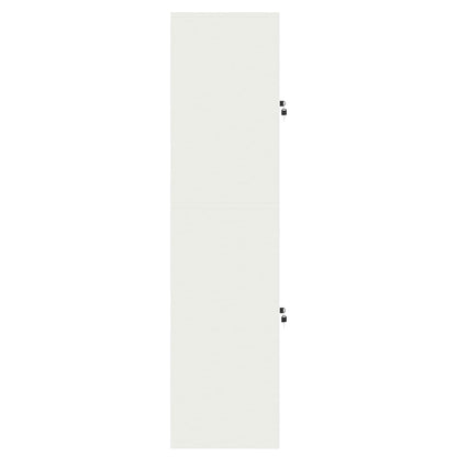 vidaXL Storage Cabinet 2 pcs White 60 x 40 x 160 cm Steel Lockable