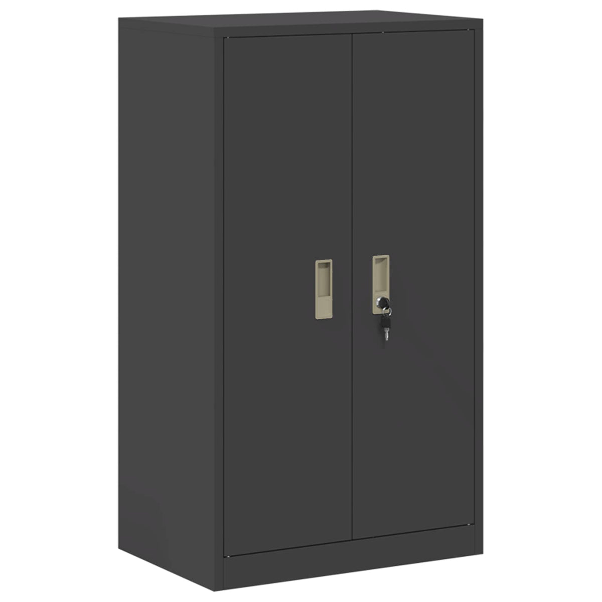 vidaXL Storage Cabinet 2 pcs Black 60 x 40 x 175 cm Steel Lockable