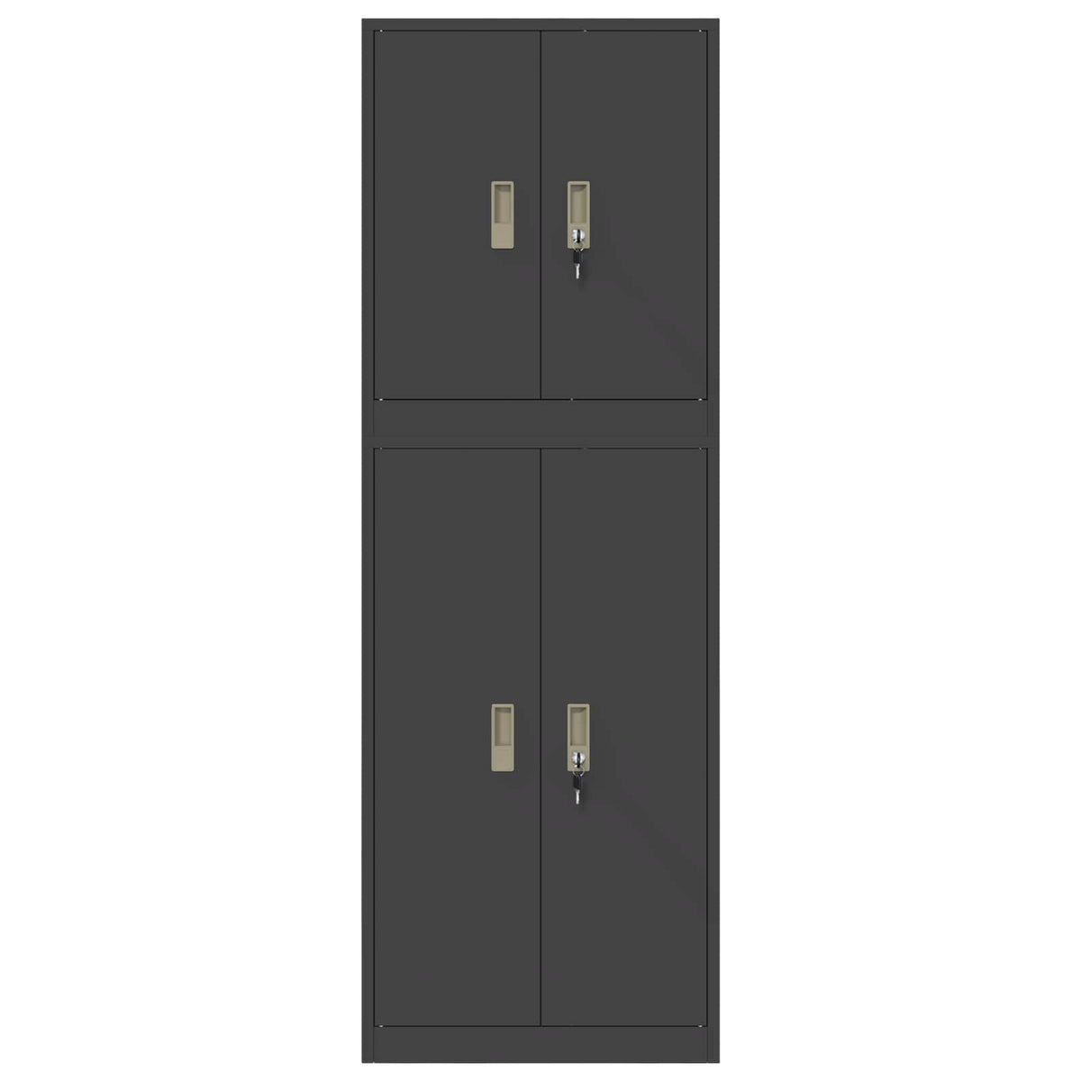 vidaXL Storage Cabinet 2 pcs Black 60 x 40 x 175 cm Steel Lockable