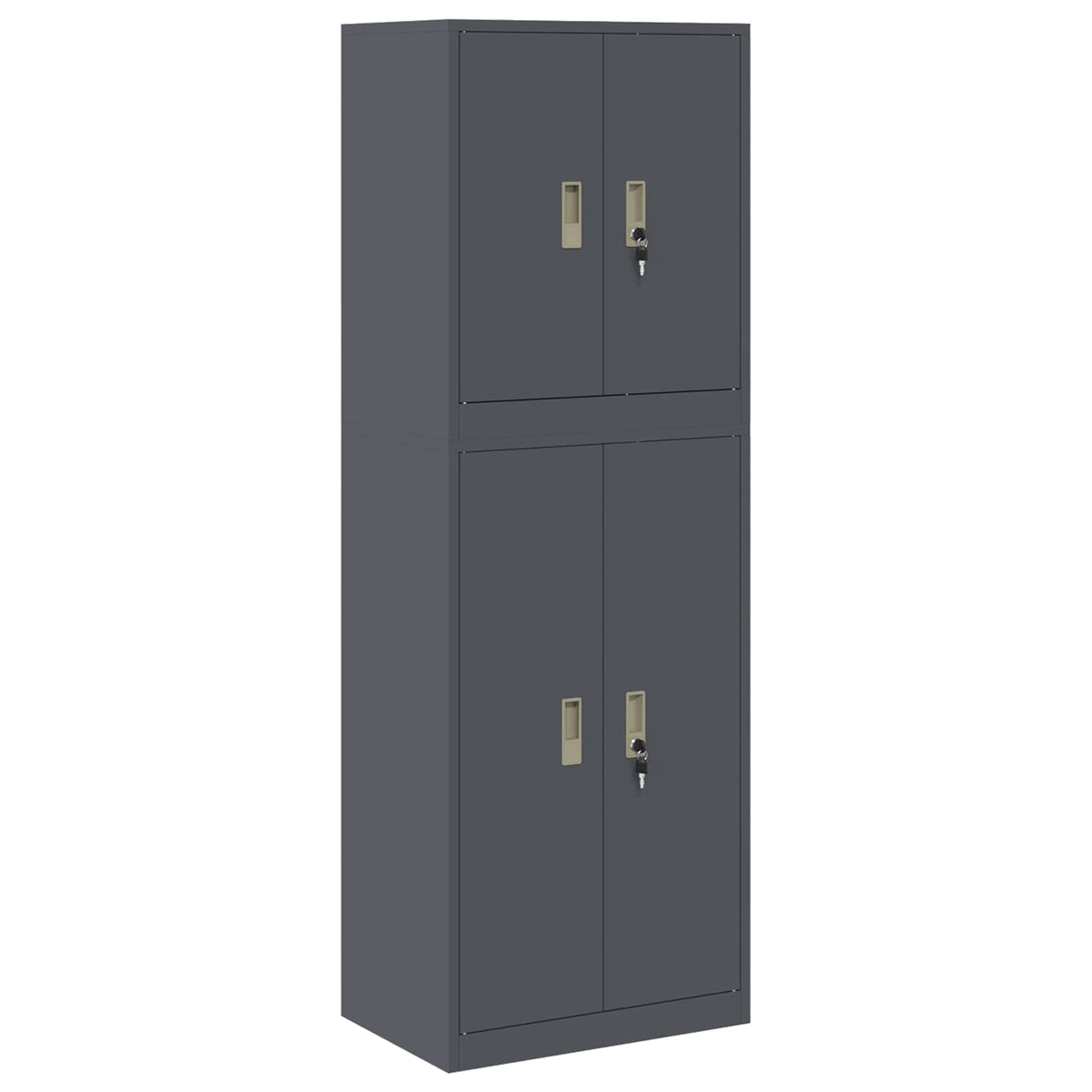 vidaXL Storage Cabinet 2 pcs Anthracite 60 x 40 x 175 cm Steel