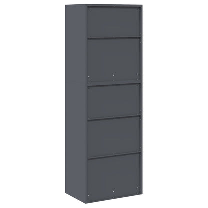 vidaXL Storage Cabinet 2 pcs Anthracite 60 x 40 x 175 cm Steel