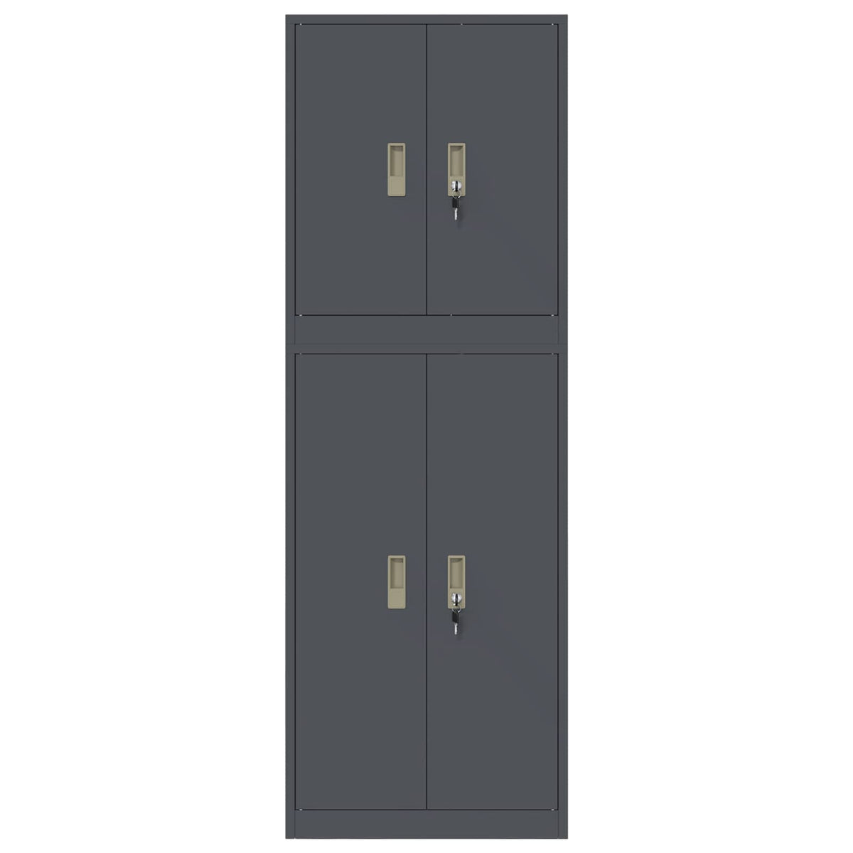 vidaXL Storage Cabinet 2 pcs Anthracite 60 x 40 x 175 cm Steel