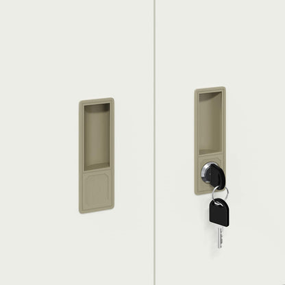 vidaXL Storage Cabinet 2 pcs White 60 x 40 x 175 cm Steel Lockable