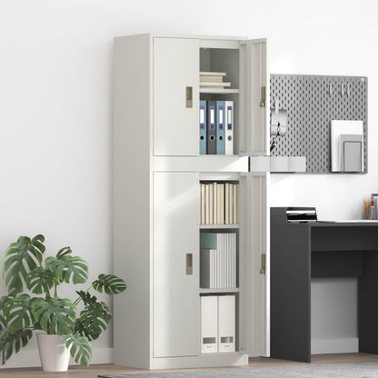 vidaXL Storage Cabinet 2 pcs White 60 x 40 x 175 cm Steel Lockable