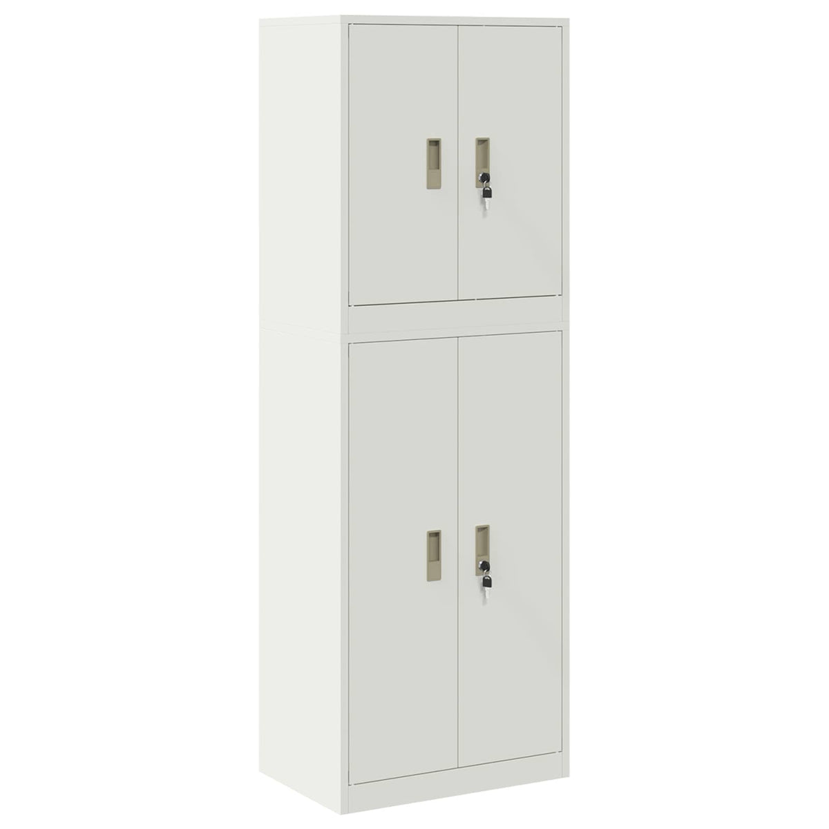 vidaXL Storage Cabinet 2 pcs White 60 x 40 x 175 cm Steel Lockable