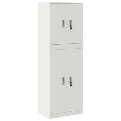 vidaXL Storage Cabinet 2 pcs White 60 x 40 x 175 cm Steel Lockable