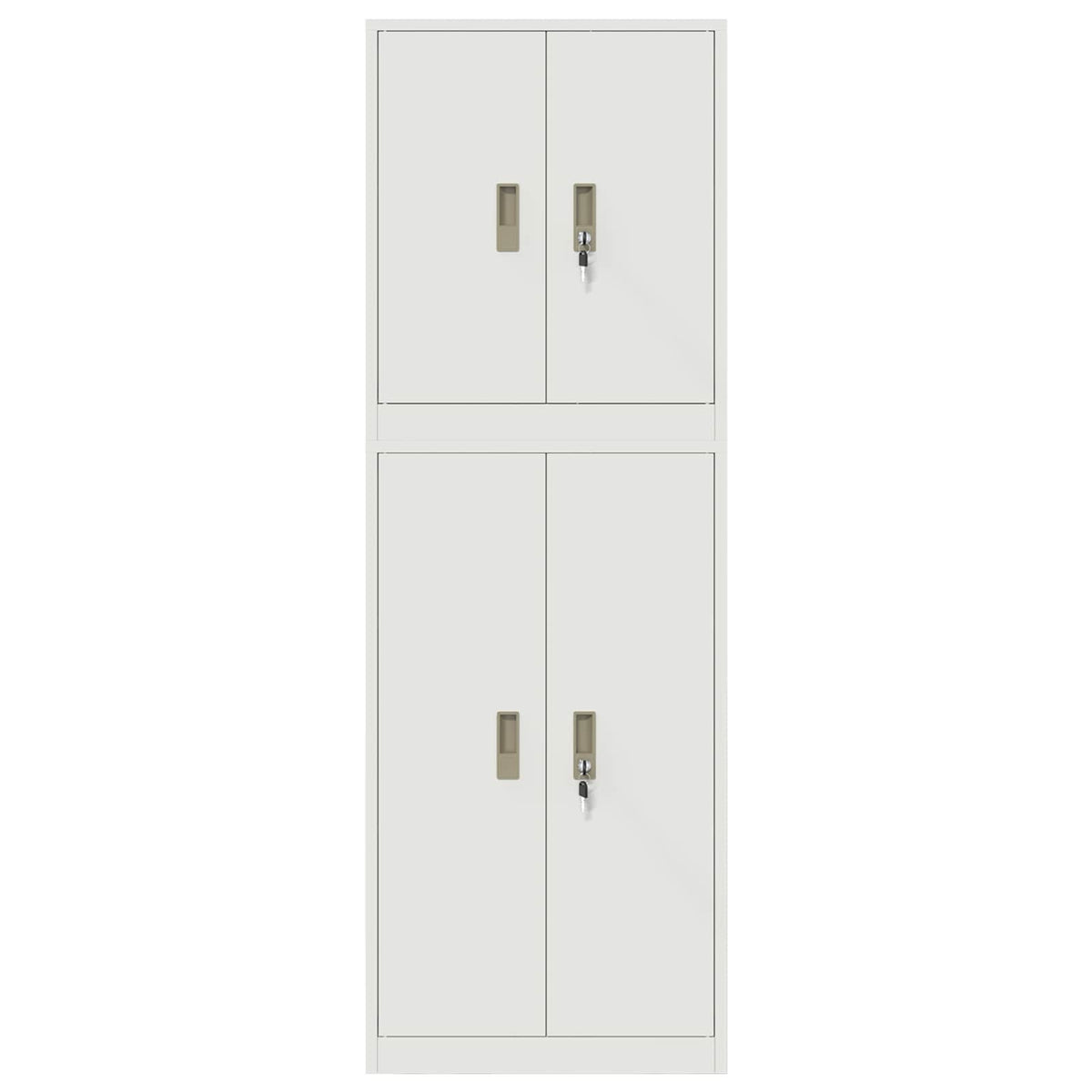 vidaXL Storage Cabinet 2 pcs White 60 x 40 x 175 cm Steel Lockable