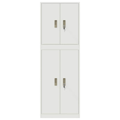 vidaXL Storage Cabinet 2 pcs White 60 x 40 x 175 cm Steel Lockable