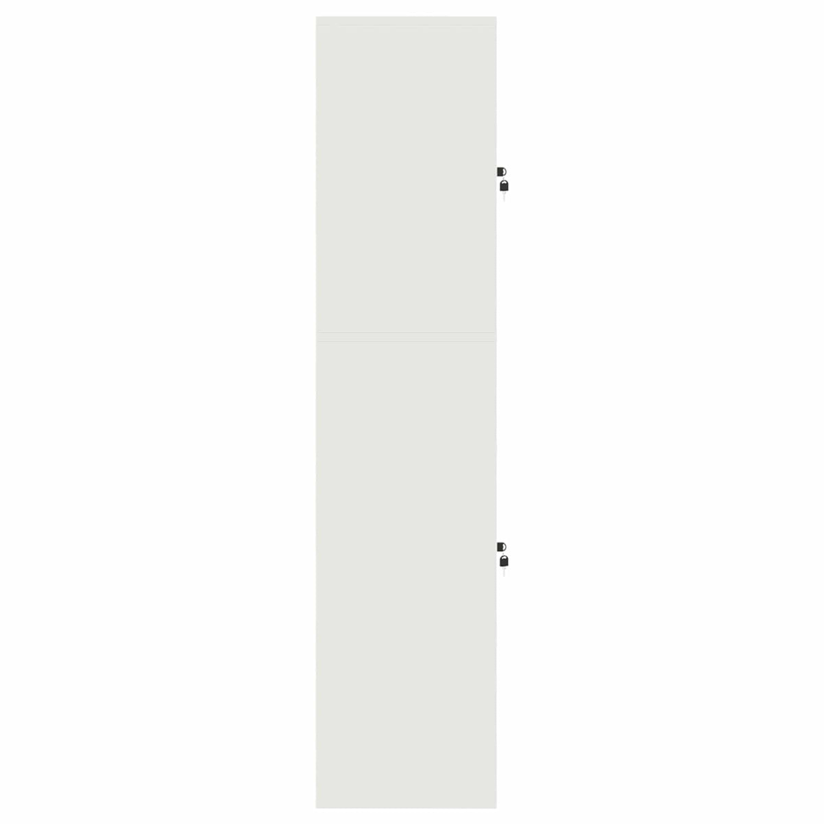 vidaXL Storage Cabinet 2 pcs White 60 x 40 x 175 cm Steel Lockable