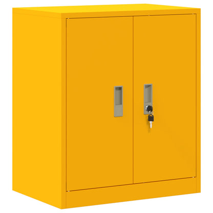 vidaXL Storage Cabinet 2 pcs Mustard Yellow 60 x 40 x 210 cm Steel