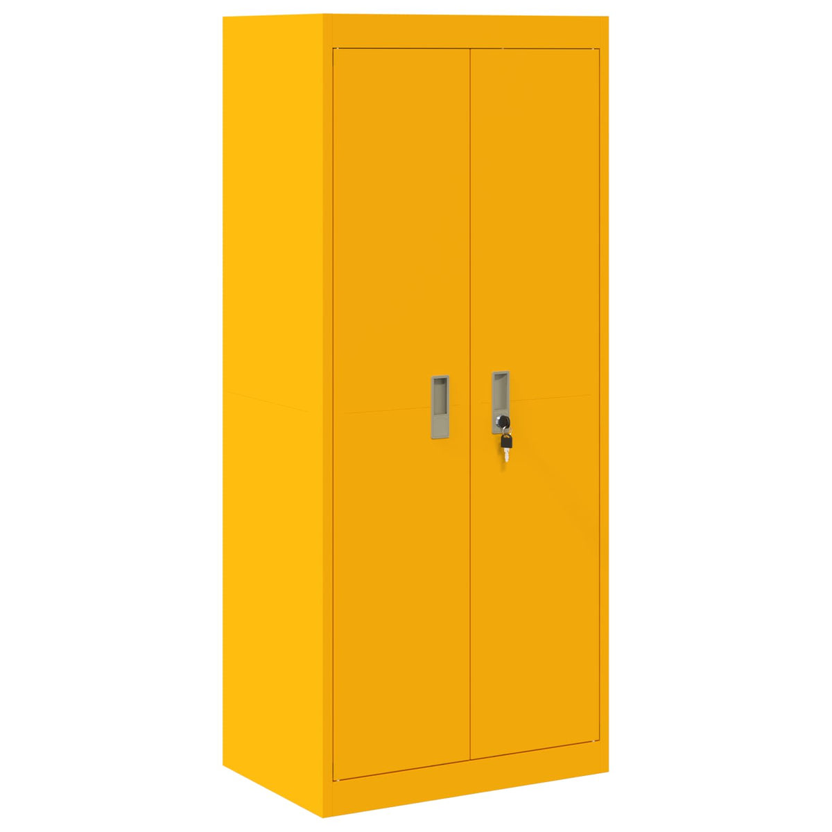 vidaXL Storage Cabinet 2 pcs Mustard Yellow 60 x 40 x 210 cm Steel