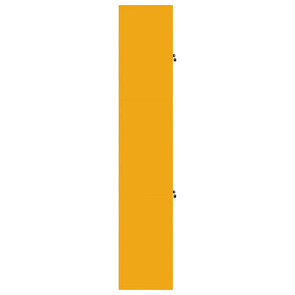 vidaXL Storage Cabinet 2 pcs Mustard Yellow 60 x 40 x 210 cm Steel